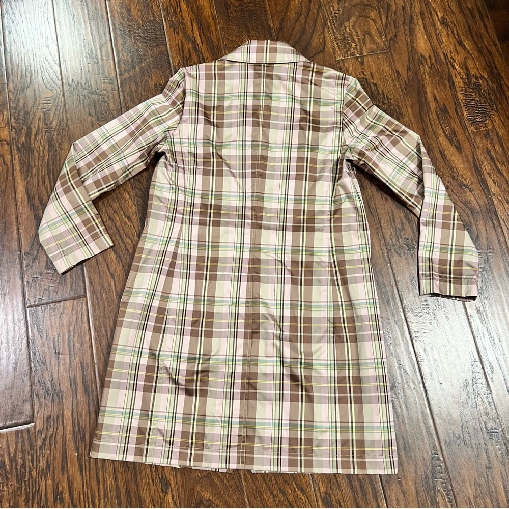 NWOT Vintage Gap Classic Plaid Trench Rain and Wind Coat Size Small - Picture 14 of 16